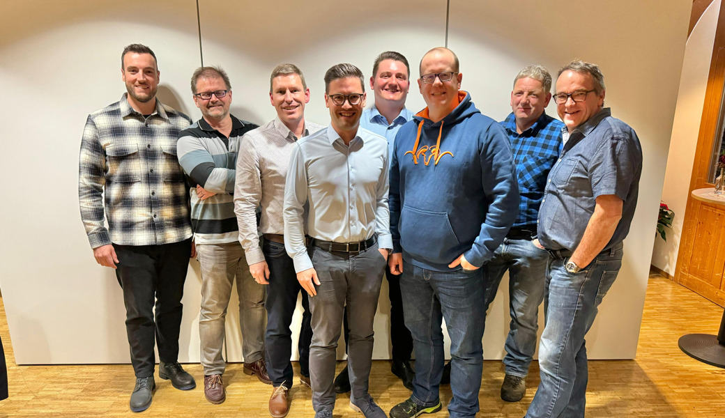 Die Nominierten (von links): Peter Gabathuler, Ralph Sutter, Michel Bokstaller, Sascha Schmid, Christian Rohner, Mirco Rossi, Leonhard Gabathuler, Daniel Lohner. Es fehlt, Marco Kocherhans. Die Nominierten (von links): Peter Gabathuler, Ralph Sutter, Michel Bokstaller, Sascha Schmid, Christian Rohner, Mirco Rossi, Leonhard Gabathuler, Daniel Lohner. Es fehlt, Marco Kocherhans.