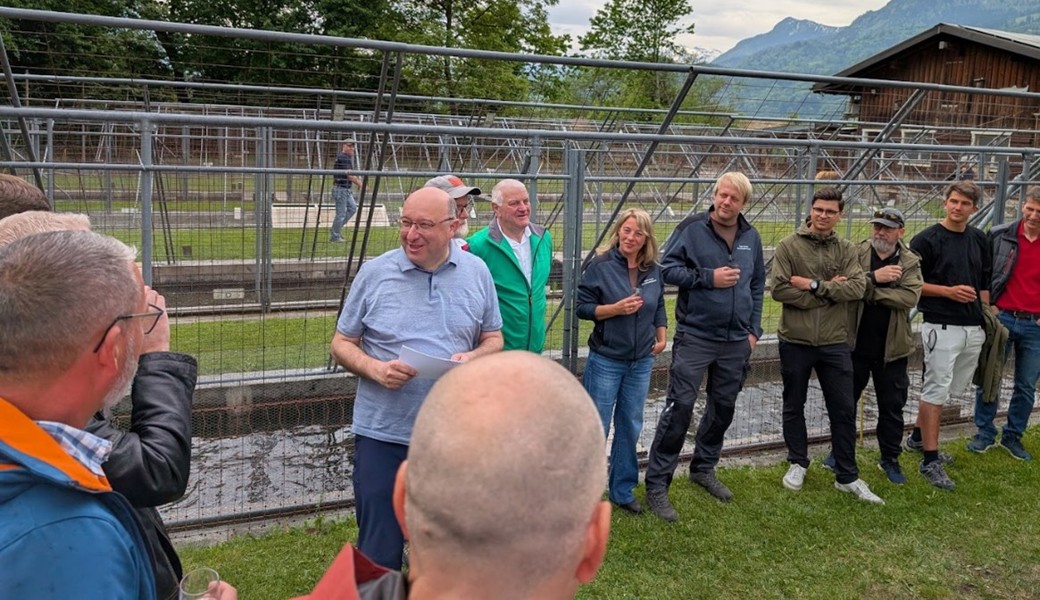 Regierungsrat Beat Tinner mit dem Grusswort an die Besucher und den Fischereiverein Werdenberg.