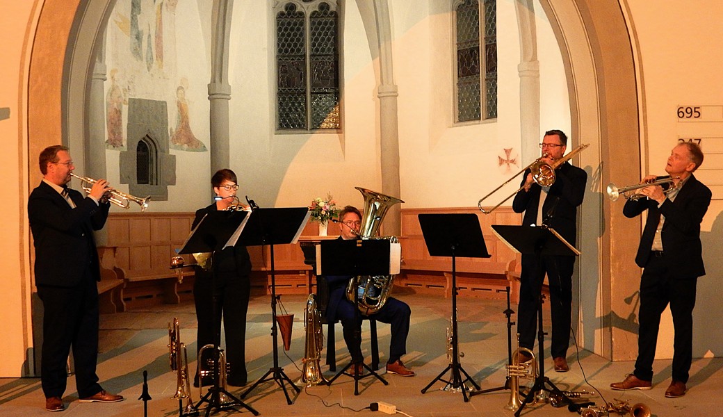 Das Sonus Brass Ensembles begeisterte das Publikum in der reformierten Kirche in Sennwald. 