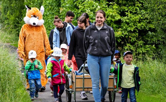 Der schlaue Fuchs zu Besuch bei der Kita