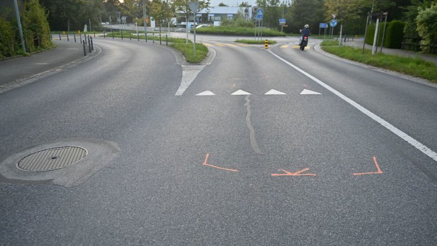 Die Unfallstelle in Bendern. Die Unfallstelle in Bendern.