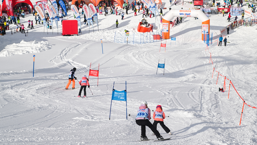 Ein Höhepunkt war das Plauschrennen für Gross und Klein.