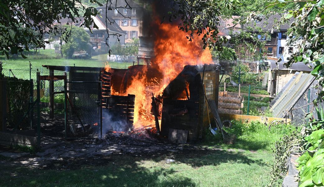 Abgebrannt: Ein Hühnerstall in der Gemeinde Wartau.