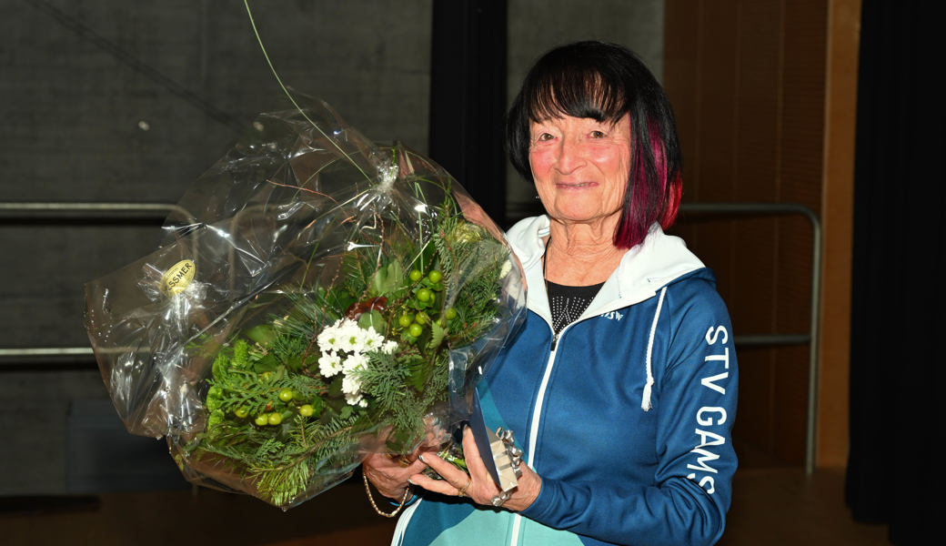 Für 45 Jahre Leitertätigkeit geehrt: Renate Büchel vom STV Gams. 