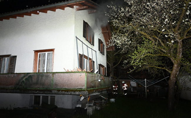 Brandausbruch in einem Einfamilienhaus in Oberriet: niemand wurde verletzt