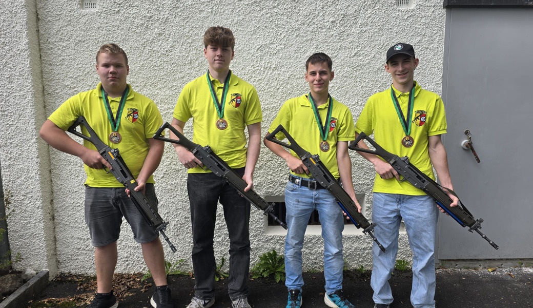 Die drittplatzierten Jungschützen des Schützenvereins Sennwald.