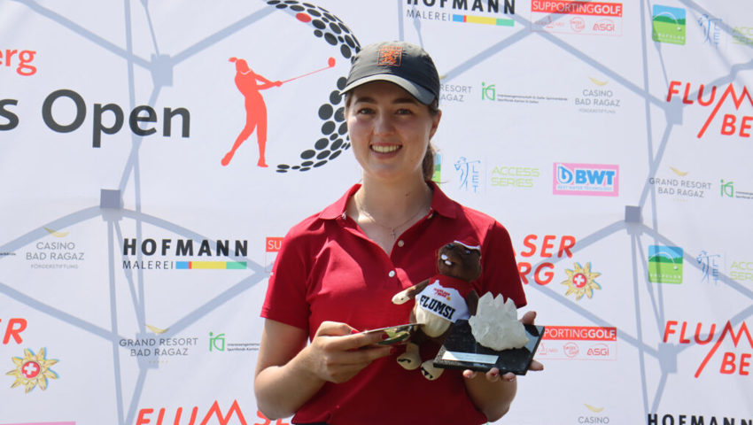  Lauren Holwey durfte an den Flumserberg Ladies Open auf dem Golfplatz Gams-Werdenberg ihren grössten Karriereerfolg feiern. 