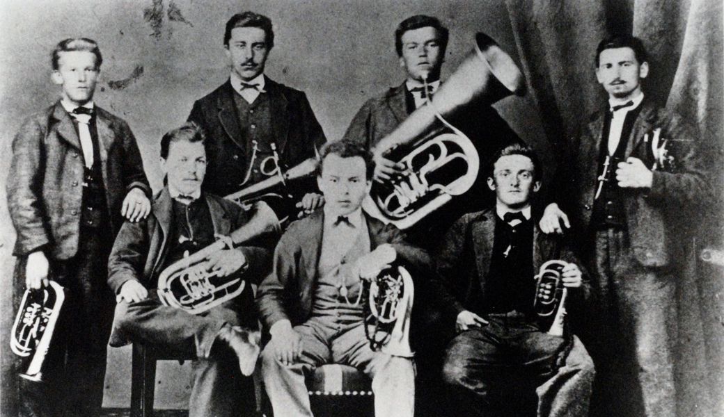Die Gründungsmitglieder der damaligen Musikgesellschaft Buchs 1872.