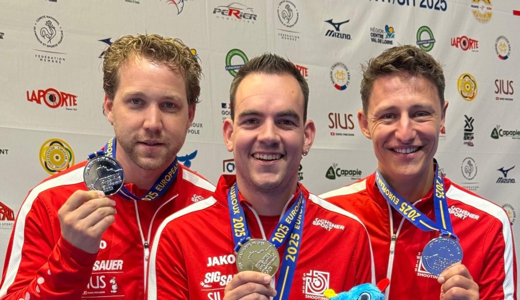Silber für Schweizer Gewehrteam an der EM Silber für Schweizer Gewehrteam an der EM