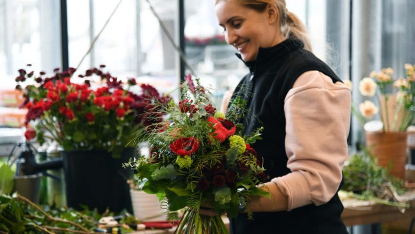 Blumen sind ein beliebtes Geschenk am Tag der Liebe. Blumen sind ein beliebtes Geschenk am Tag der Liebe.