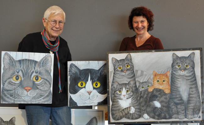 Erfolgreiche Katzenmalerin zeigt ihre Werke in der Galerie L33