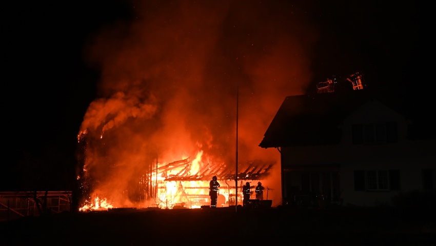 Es brannte lichterloh: Rund 300 Hühner kamen dabei ums Leben.