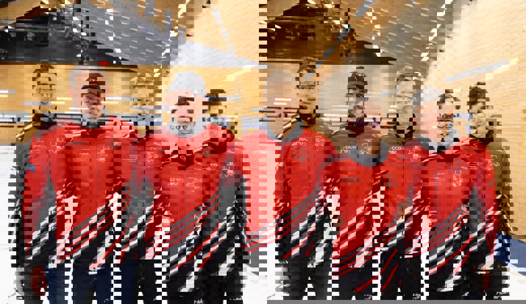  Das Erfolgsteam aus Wildhaus (von links): Coach Hans Brauchli, Skip Lars Brauchli, Leon Wittich, Kenjo von Allmen und Livio Ernst. 