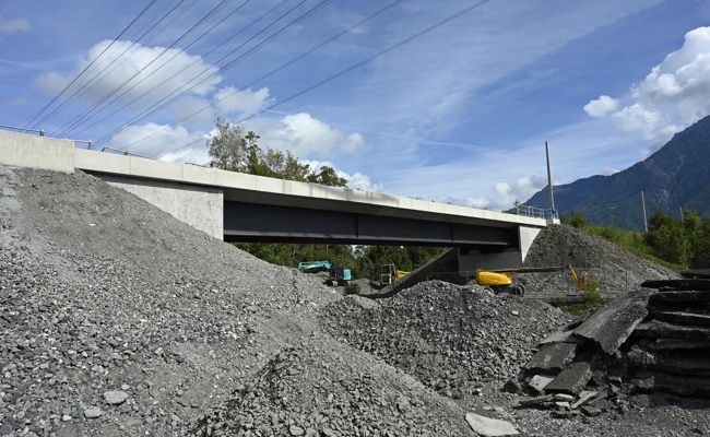 Auf dem Bahnabschnitt Buchs-Schaan geht es in den Endspurt