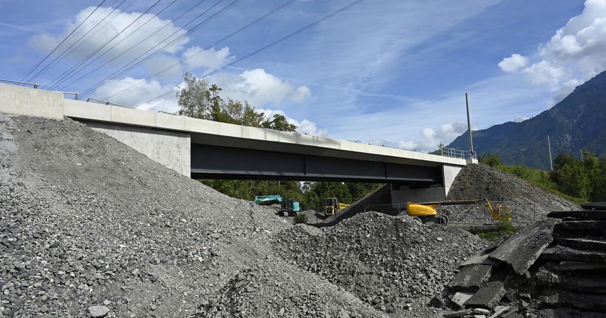 Auf dem Bahnabschnitt Buchs-Schaan geht es in den Endspurt