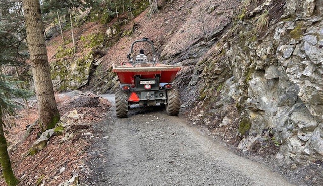 Rund 130'000 Franken wird die Sanierung der Bergstrasse in Sennwald kosten.