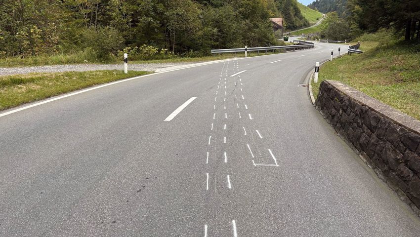 Der Ort des Unfalls: der Lenker verletzte sich schwer