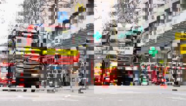 Bahnhofstrasse wegen Feuerwehreinsatz für eine halbe Stunde gesperrt