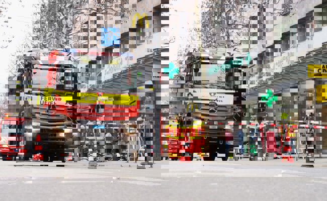 Bahnhofstrasse wegen Feuerwehreinsatz für eine halbe Stunde gesperrt