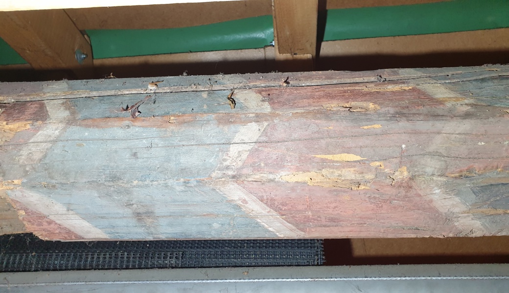 Die Bemalung des Freiheitsbaums aus dem 18. Jahrhundert ist in erstaunlich gutem Zustand. 