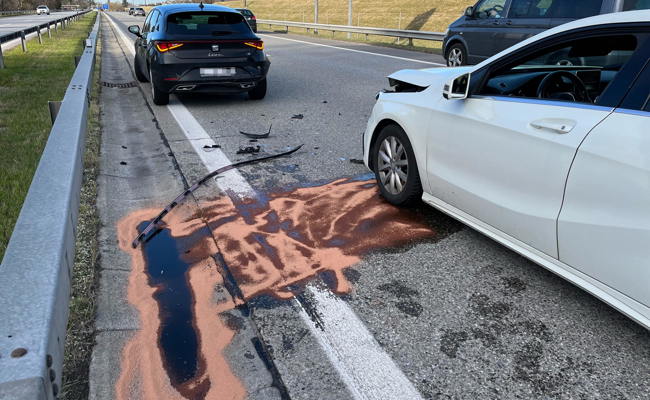 Medizinisches Problem auf der Autobahn führte zu Stau und Unfall