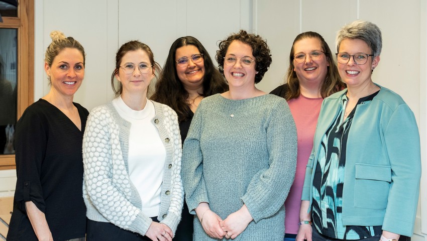 Der Vorstand in seiner neuen Zusammensetzung (von links): Andrea Gerber, Karin Aubert, Dahbia Boukadoum, Noëmi Brühlmann, Sara Aeschbacher, Martina Gamper.