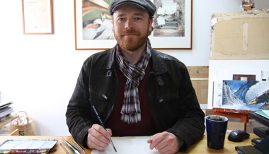 Autor und Illustrator ermöglicht Kindern einen Einblick in seine Arbeit