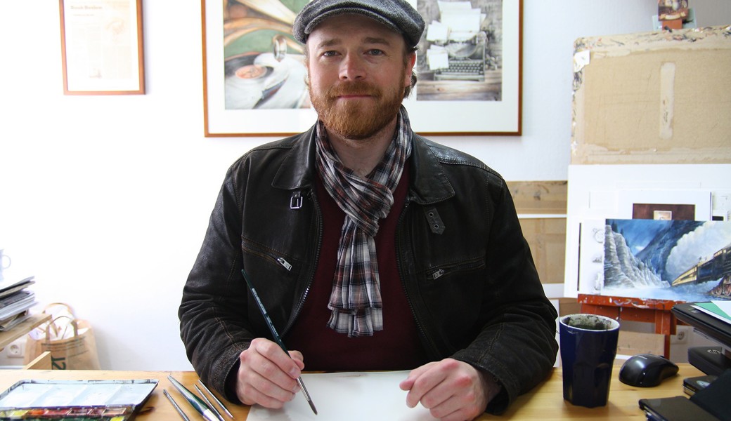 Autor und Illustrator ermöglicht Kindern einen Einblick in seine Arbeit