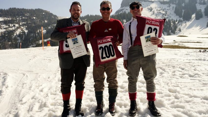  Podest Königsklasse: 2. Ralph Habegger, 1. Beni Bischofberger, 3. Gabriel von Grünigen. Bild. Christiana Sutter