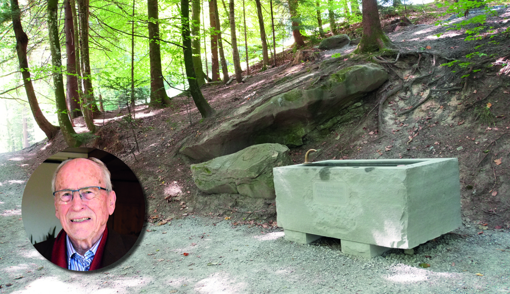 Der Sandsteinbrunnen soll an Peter Eggenberger erinnern.