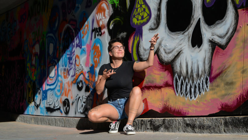Die Organisatorin Emina Cehic liess der Kreativität in der Unterführung freien Lauf. Die Organisatorin Emina Cehic liess der Kreativität in der Unterführung freien Lauf.