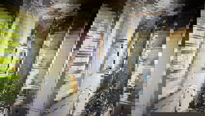  In der Küche hat es gebrannt.