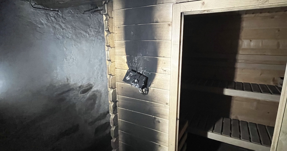 Sauna caught fire due to technical defect