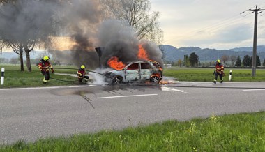 Auto eines 76-Jährigen auf Strasse durchs Riet komplett ausgebrannt