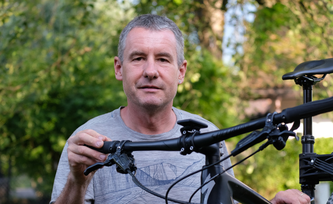 Ein Genuss-Biker auf der Paradestrecke