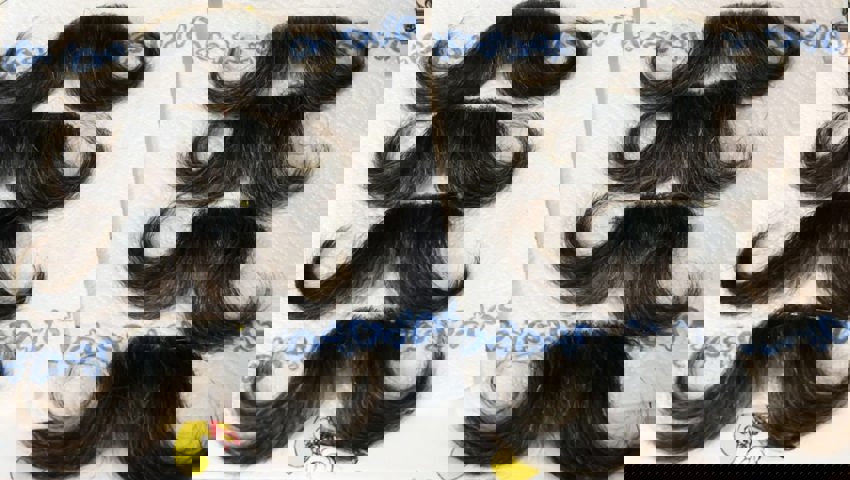  Kunstvoll gezwirbelte Schnäuze warten auf Empfänger.