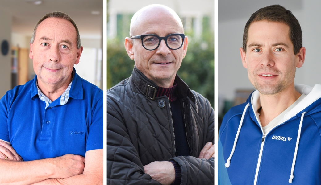 Die Nominierten für den Raiffeisen-Preis (von links): Hans Aeberhard, Patrik Hämmerle, Marcel Hardegger.