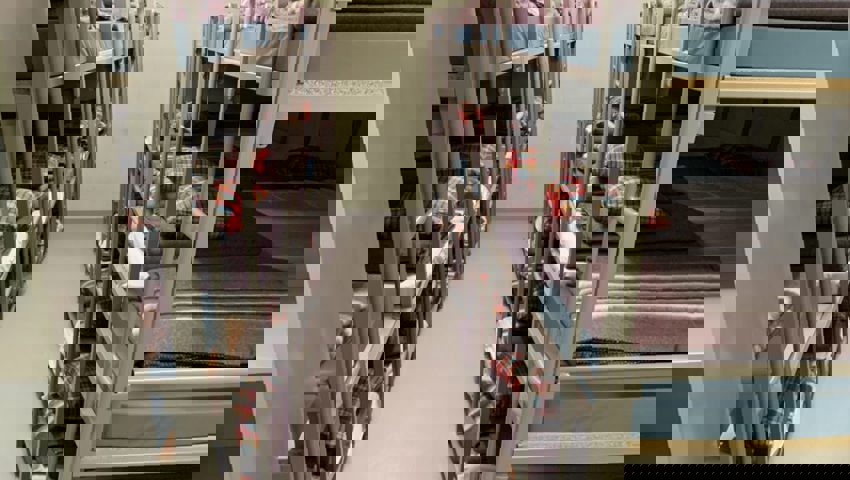  Nur rund jedes dritte Bett wurde als Schlafplatz vorbereitet, insgesamt 50 in der ganzen Anlage.