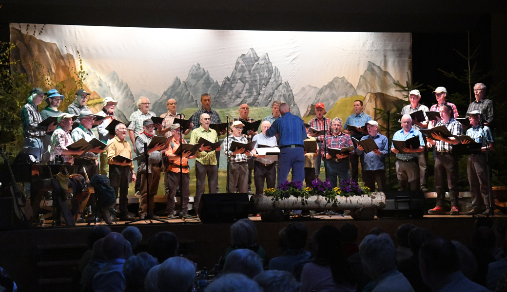 Der Männerchor Grabs unter der Leitung von Pius Büchel entführt das Publikum musikalisch in die Welt der Berge. 