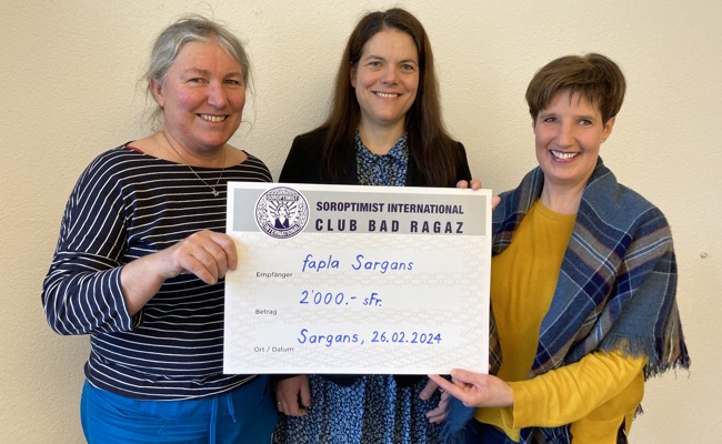 2000 Franken für den Notfonds für Schwangere