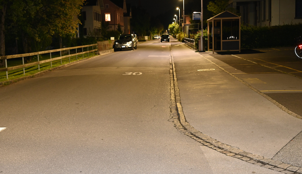 Die Stelle, wo die Frau mit ihrem Elektrovelo stürzte.