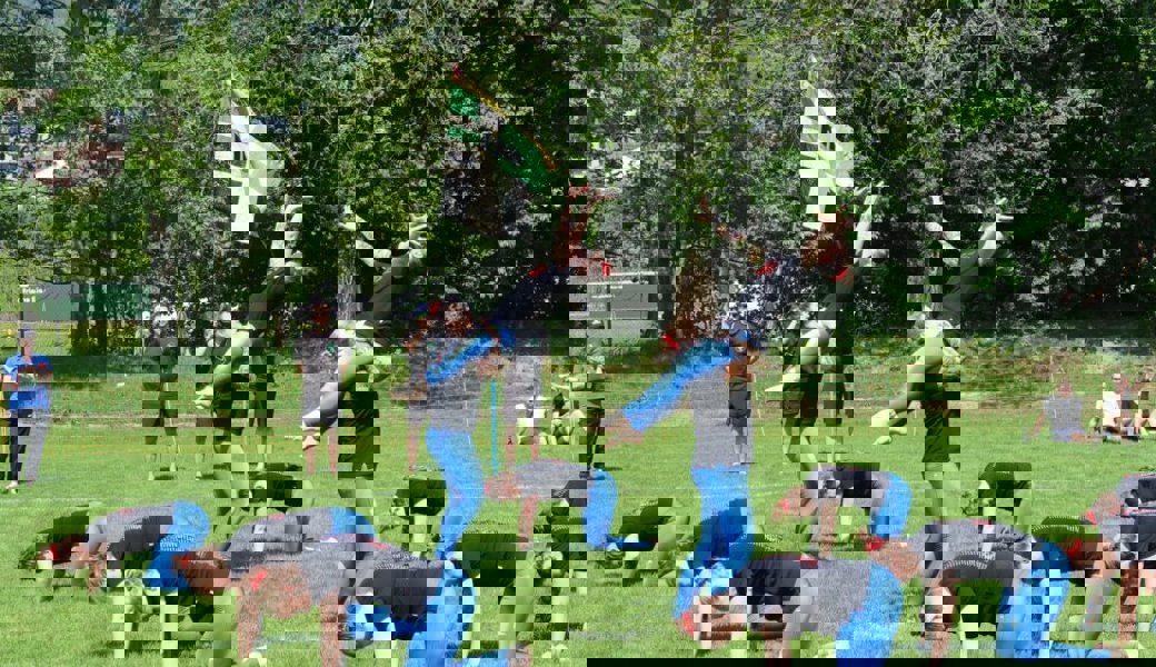  Das Kleinfeldgymnastikteam des TV Buchs sicherte sich mit seiner überzeugenden Darbietung den ersten Schlussrang. 