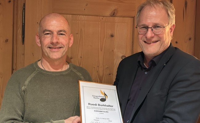 Sängerbund Buchs: Langjähriges Vorstandsmitglied geehrt
