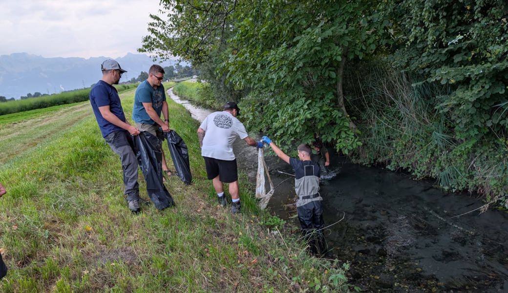 Das stimmt nachdenklich: Was der Fischereiverein bei der Bachputzeta alles gefunden hat