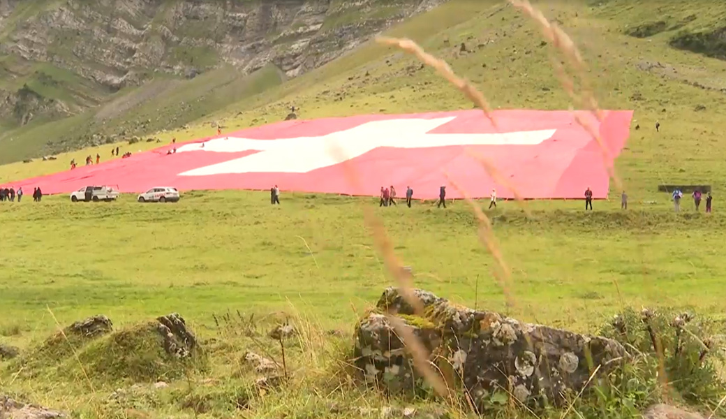 Die Fahne wurde auf der Schwägalp ausgerollt.