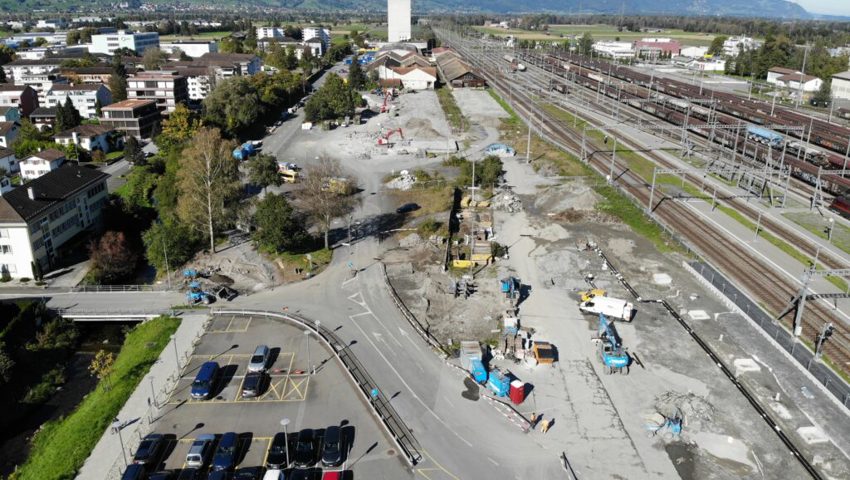  Das Areal "Rheincity" nördlich des Bahnhofs. Bild Heini Schwendener