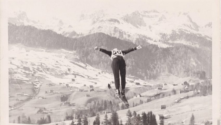  Heute wie damals 1939 trainieren Skispringer in Wildhaus.