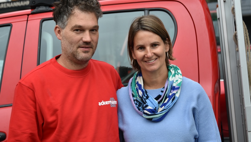 Andreas und Janine Ackermann von der Ackermann Bau AG.