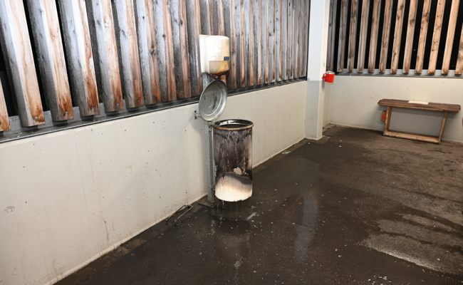 Unbekannte stecken Abfalleimer in Brand