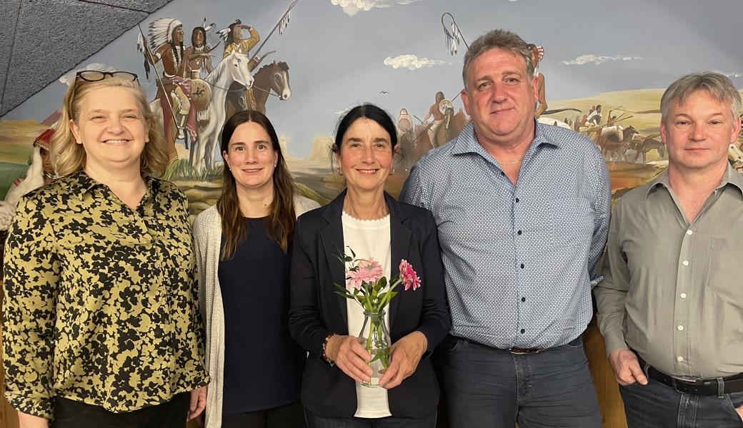 Von links: Petra Lehnhoff, Manuela Kressig, Veronika Kuhn (scheidende Präsidentin), Hans Wunder (neuer Präsident), Markus Härtl. 
